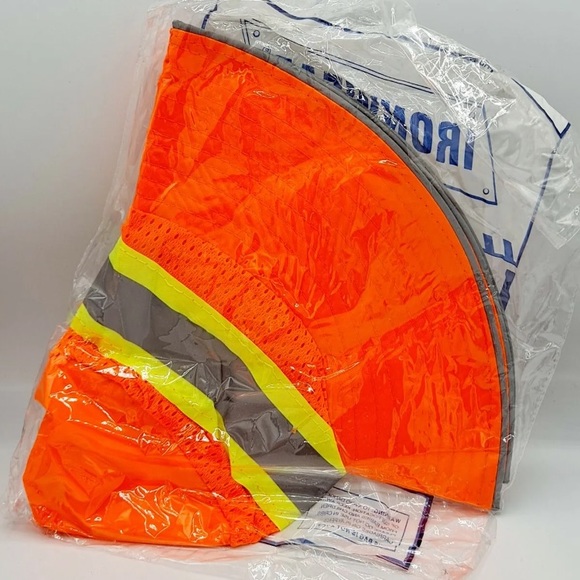 💜 Safety Booney Boonie Orange Hat, Hi Viz Reflective Tape Hunting Fishing Work - Picture 4 of 7
